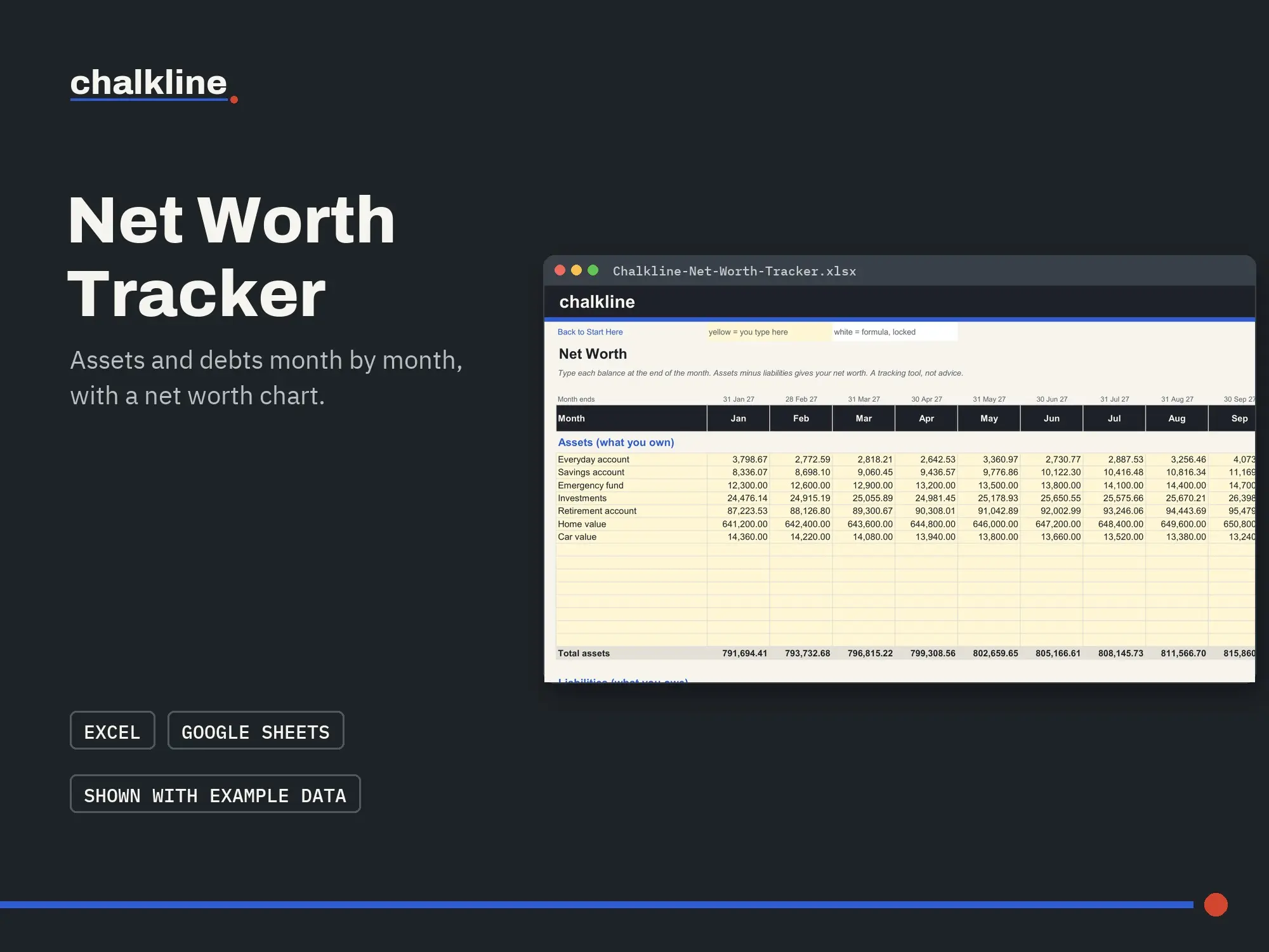 Net Worth Tracker Spreadsheet: cover image