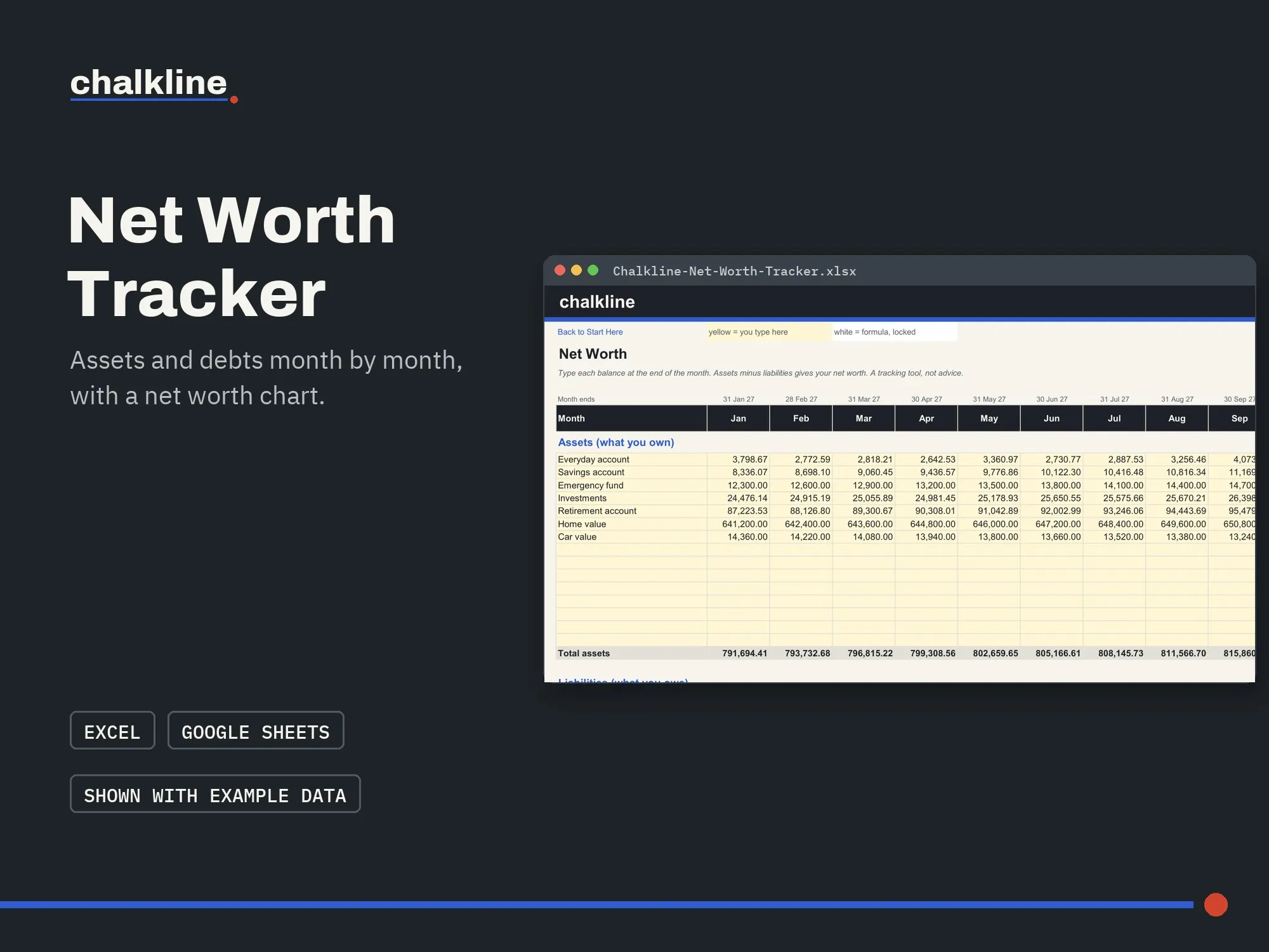 Net Worth Tracker Spreadsheet: cover image