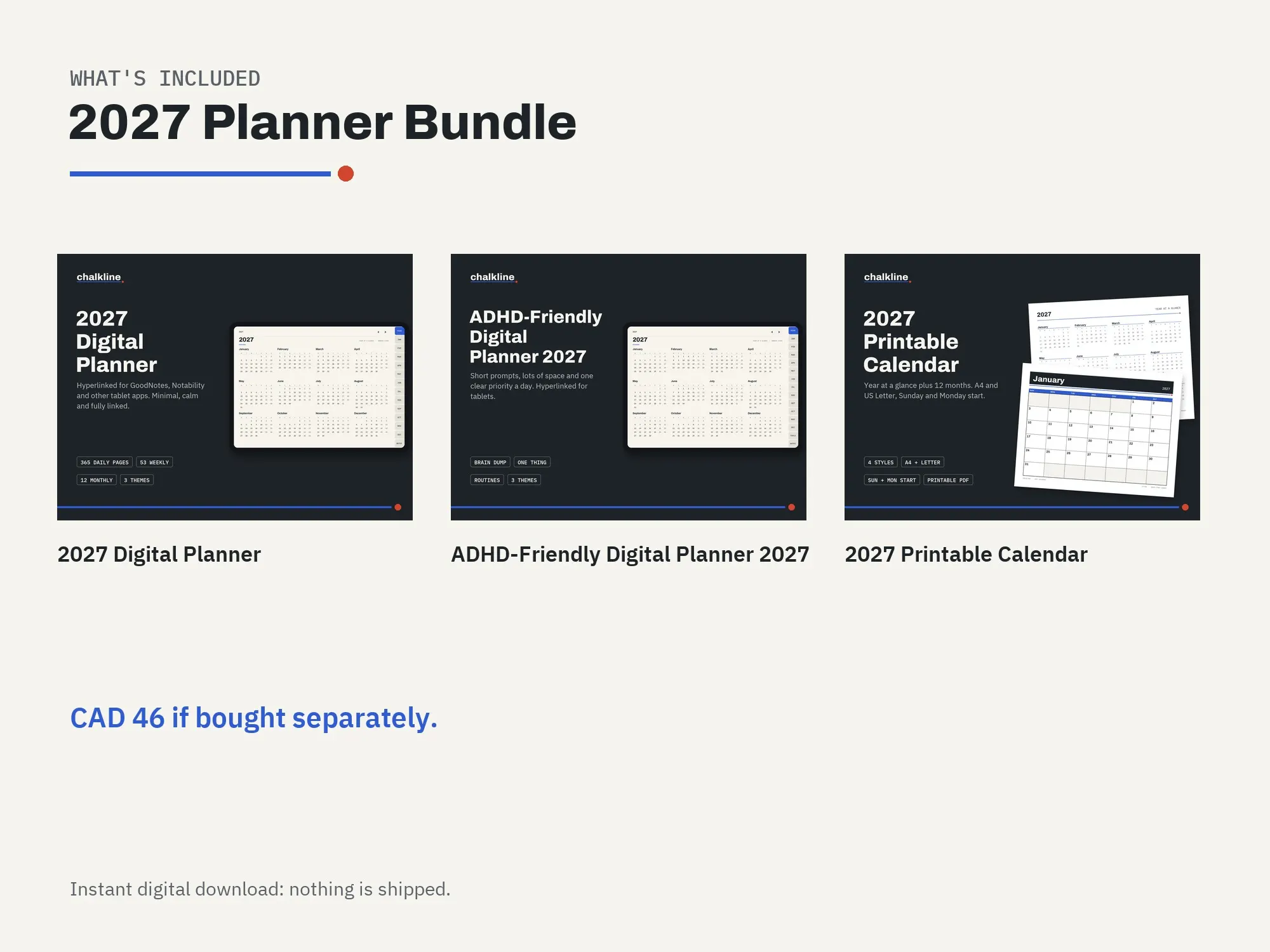 2027 Planner Bundle: included