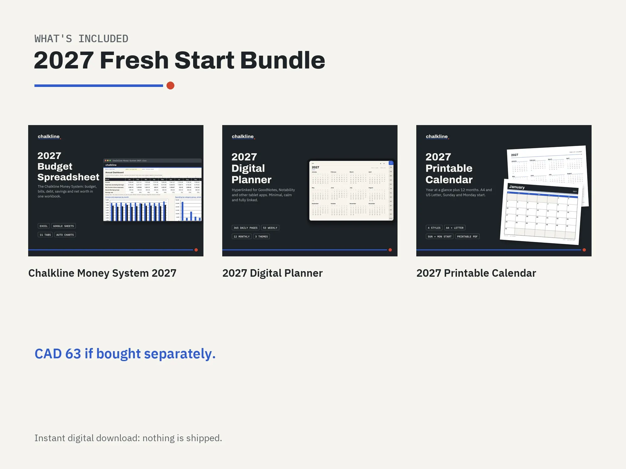 2027 Fresh Start Bundle: included